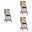 Kodi Swivel Counter Height Bar Stool Set of 3 In Sepia Brown and Light Scone