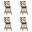Kodi Swivel Counter Height Bar Stool Set of 4 In Sepia Brown and Grey