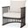 Kopari White Boucle Fabric With Dark Brown Wood Accent Chair