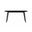 Krevor 62 Inch Dining Table with Glass Top In Black and Silver