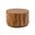 Krissa 30 Inch Round Mango Wood Coffee Table In Natural