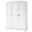 Kyle 3-Door Wardrobe with Raised Panel Doors In White