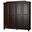 Kyle 4-Door Wardrobe with Raised Panel Doors In Java