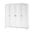 Kyle 4-Door Wardrobe with Raised Panel Doors In White