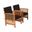 Kyushu Chair Set of 2 In Black and Natural