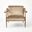 L. Brooks Fabric/Leather Chair In Brown and Bronze