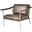 L. Brooks Leather Chair In Brown and Nickel