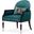 La Francaise Accent Chair In Azure Black
