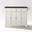 Lafayette Granite Top Full Size Kitchen Island/Cart In White and Black