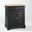 Lafayette Wood Top Portable Kitchen Island/Cart In Black and Natural