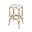 Laguna 30.5" Rectangular Rattan Backless Bar Stool In Smooth White