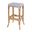 Laguna 30.5" Rectangular Rattan Backless Bar Stool In White and Gray