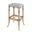 Laguna 30.5" Rectangular Rattan Backless Bar Stool In White and Navy