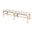 Laguna 66.5 in. W Rectangular Rattan Backless Accent Bench In Smooth White