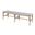 Laguna 66.5 in. W Rectangular Rattan Backless Accent Bench In White and Navy