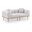 Laguna 71 Inch Fabric Upholstered 2 Piece Outdoor Patio Modular Loveseat In Beige and Natural