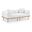 Laguna 71 Inch Fabric Upholstered 2 Piece Outdoor Patio Modular Loveseat In Cream and Natural