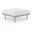 Laguna Fabric Upholstered Outdoor Patio Ottoman In Cream and Natural