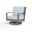 Laguna Swivel Club Rocker in Canvas Skyline
