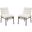 Lahni Boucle Fabric Dining Chair with Black Iron Legs Set of 2 In White