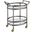 Lakelyn Brushed Bronze and Clear Glass Serving Cart