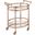 Lakelyn Rose Gold and Clear Glass Serving Cart