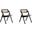 Lambinet Folding Dining Chair In Black And Natural Cane Set of 2