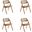 Lambinet Folding Dining Chair In Nature CaneSet of 4