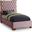 Lana Velvet Twin Bed In Pink