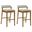 Landyn 26 Inch Counter Height Barstool Set of 2 In Grey and Amber Glow