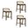 Landyn 26 Inch Counter Height Barstool Set of 3 In Ecru and Sepia Brown