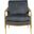 Langford Performance Velvet Accent Armchair In Cadet Blue Walnut