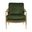 Langford Performance Velvet Accent Armchair In Walnut and Moss Green