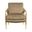 Langford Performance Velvet Accent Armchair In Walnut and Taupe