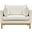 Langham Linen Textured Fabric Chair In Cream