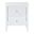 Lara 2-Drawer Nightstand with Laser-Cut Geometric Overlay In White