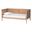 Lara Modern Wood Twin Daybed with Wraparound Laser-Cut Decorative Headboard Overlay In Oak Brown