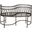 Lara Rustic Brown Kissing Bench