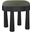 Larea Linen Textured Fabric Upholstered Ottoman In Olive