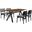 Laredo and Lima 5-Piece Black Rectangular Dining Set
