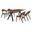 Laredo and Polly 5-Piece Walnut Rectangular Dining Set