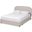 Larese Beige Fabric Upholstered 2-Drawer Queen Size Platform Storage Bed
