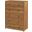 Lark 5 Drawer Dresser In Light Brown