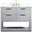 Larkin 42 Inch Single Bathroom Vanity In Grey With Backsplash