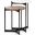 Larkin Ii Marble And Medium Brown Wood Round Tabletop Nesting Side Tables