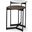 Larkin Marble And Dark Brown Wood Tabletop Nesting Side Tables