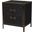 Laura Canvas 2 Drawer End Table Trunk In Black and Brown