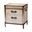 Laura Canvas 2-Drawer End Table Trunk In White