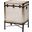 Laura Canvas Lift-Top Trunk End Table In White