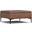 Laura Vegan Faux Leather Lift Top Storage Ottoman In Distressed Saddle Brown